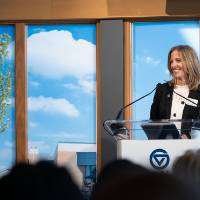 Speaker at the Lynn M. Blue Connection Naming Ceremony